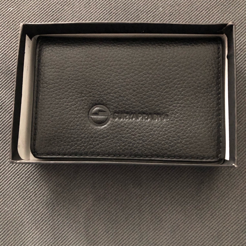 Black Leather Card Holder